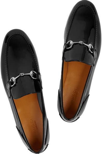 gucci new power horsebit detailed patent leather loafers|GUCCI Jordaan horsebit.